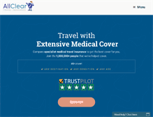 Tablet Screenshot of allcleartravel.co.uk